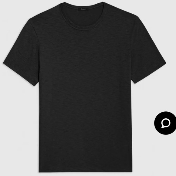 Theory Essential black Tee in Cosmos Slub 100% Cotton size XL - Picture 4 of 10